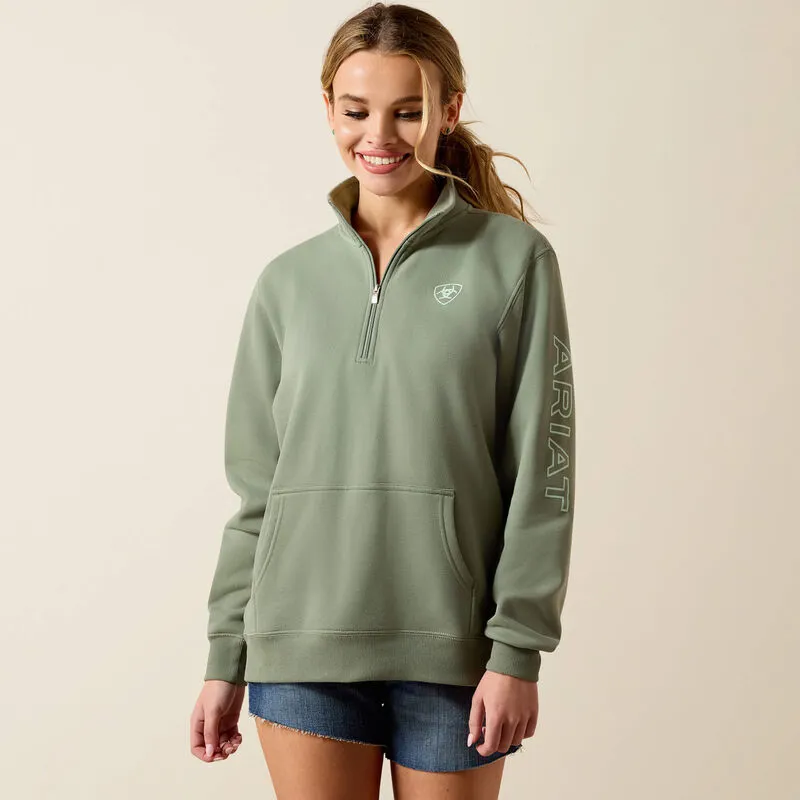 Ariat Foundation Logo Sweatshirt Ladies in Sea Spray