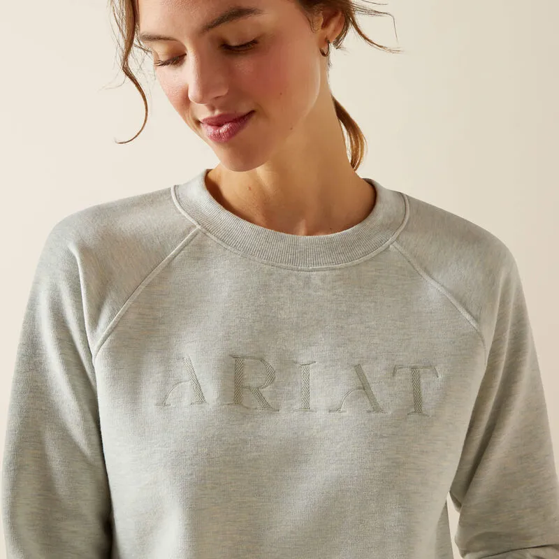 Ariat Martine Sweatshirt Ladies in Heather Grey-1