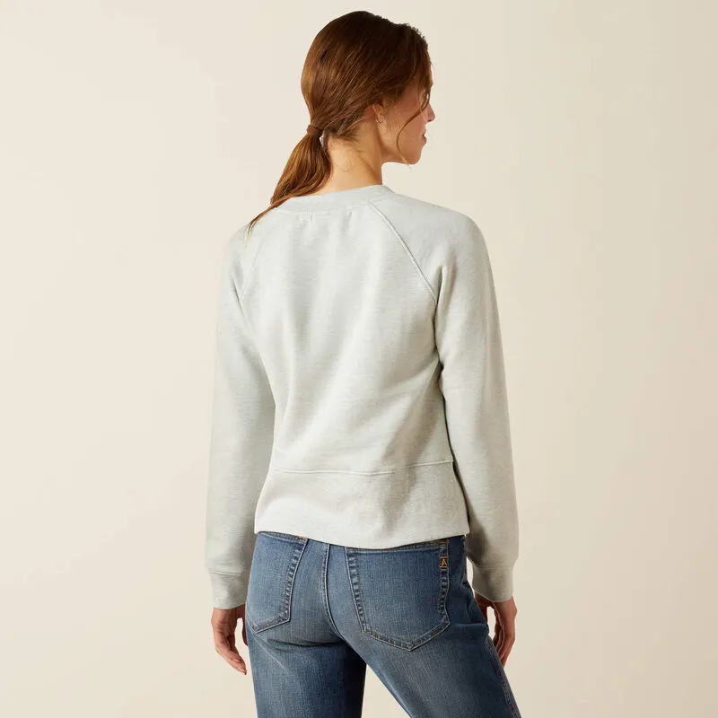 Ariat Martine Sweatshirt Ladies in Heather Grey-3