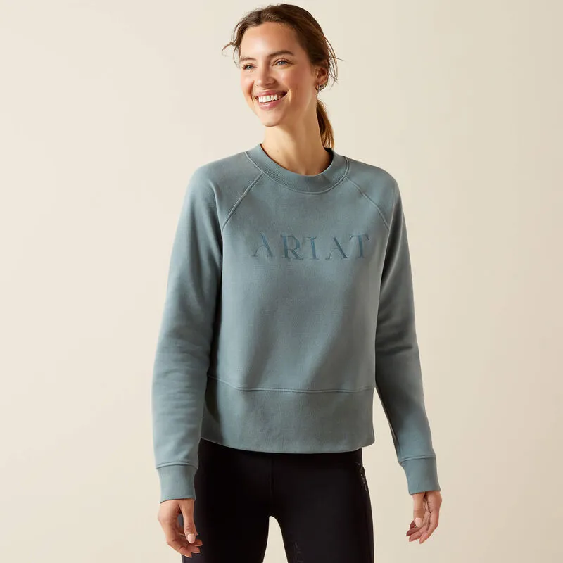 Ariat Martine Sweatshirt Ladies in Steel Sage