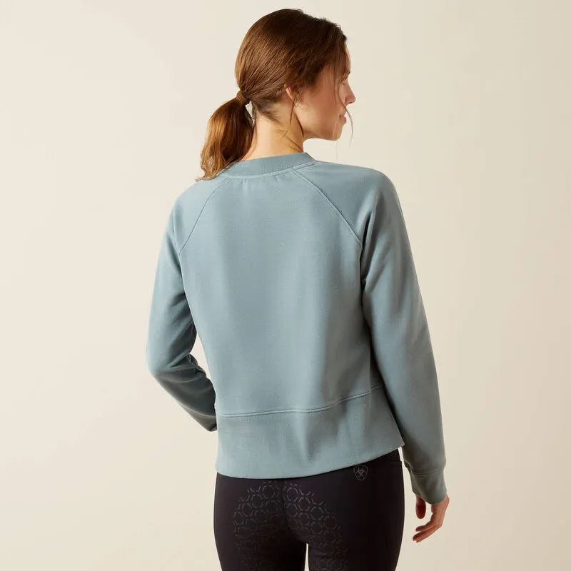 Ariat Martine Sweatshirt Ladies in Steel Sage-3