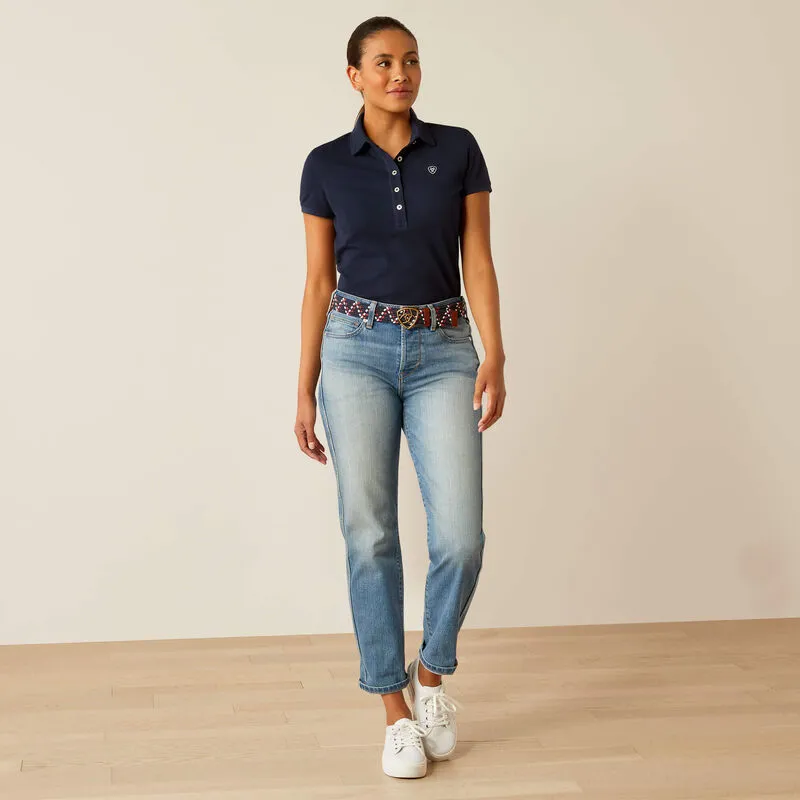 Ariat Prix 3.0 Polo Shirt Ladies in Navy Eclipse-2