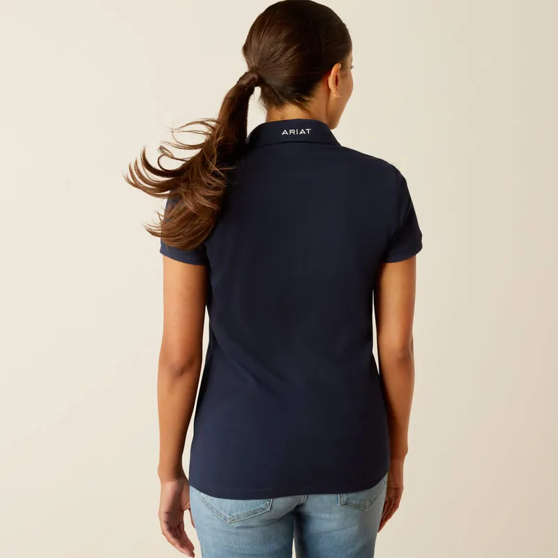 Ariat Prix 3.0 Polo Shirt Ladies in Navy Eclipse-3