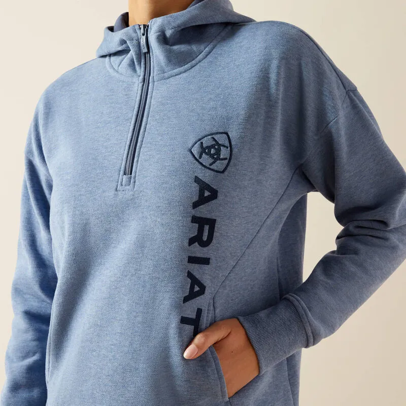 Ariat Rabere 2.0 Hoodie Ladies in China Blue Heather-2