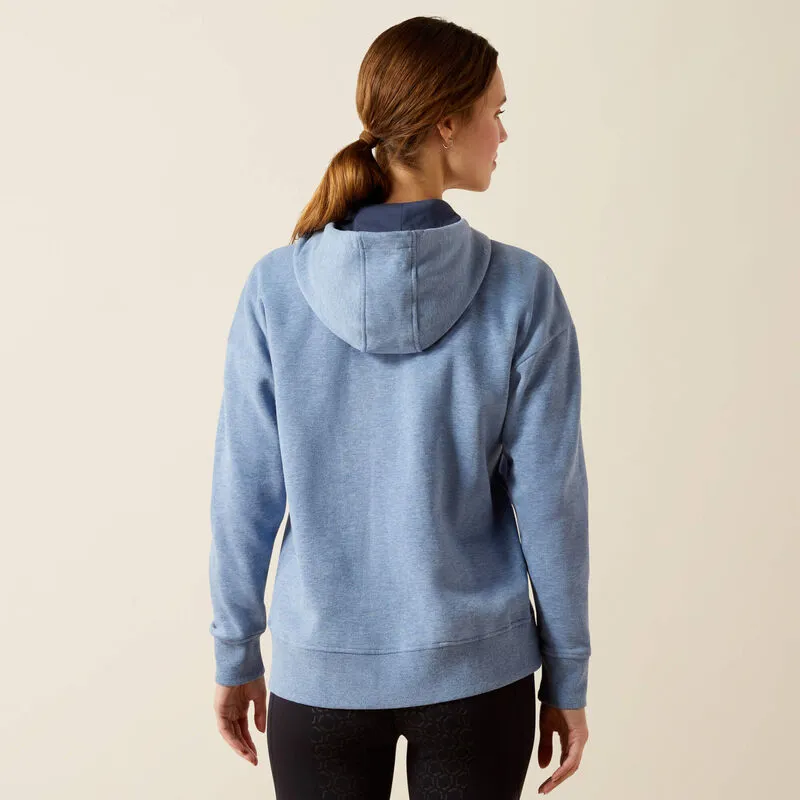 Ariat Rabere 2.0 Hoodie Ladies in China Blue Heather-4