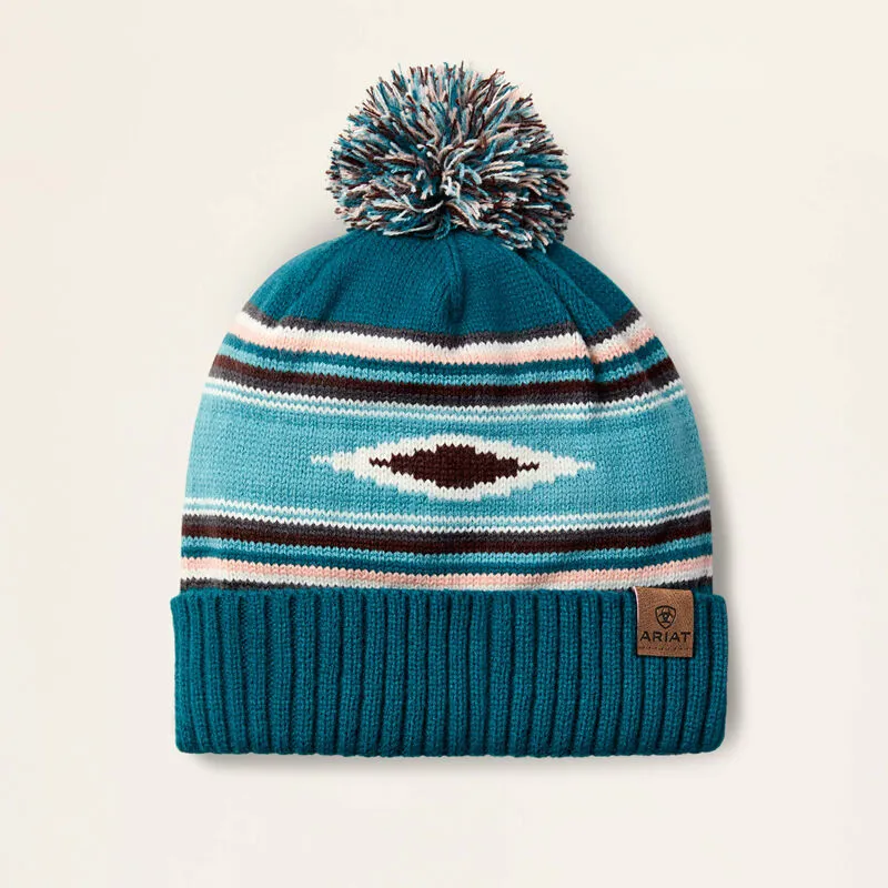 Ariat Serape Beanie in Turquoise Serape