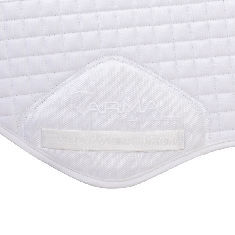 ARMA Deluxe Cotton Jump Saddlecloth in White-3