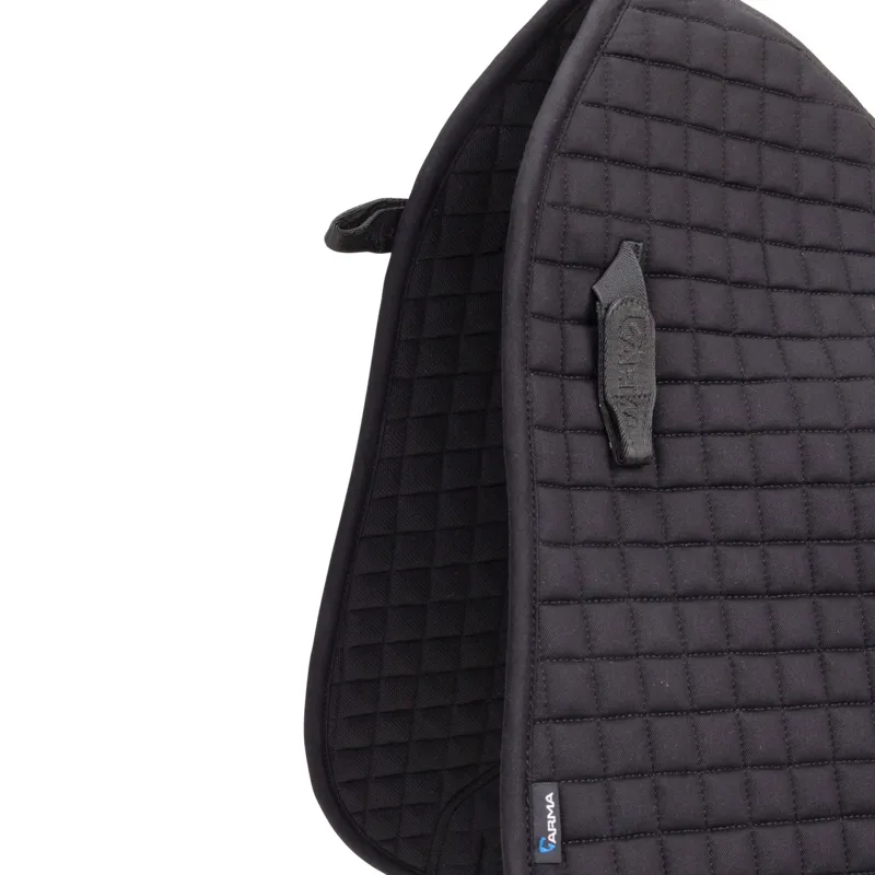 ARMA Deluxe Cotton Dressage Saddlecloth 17-18 Inches in Black-5