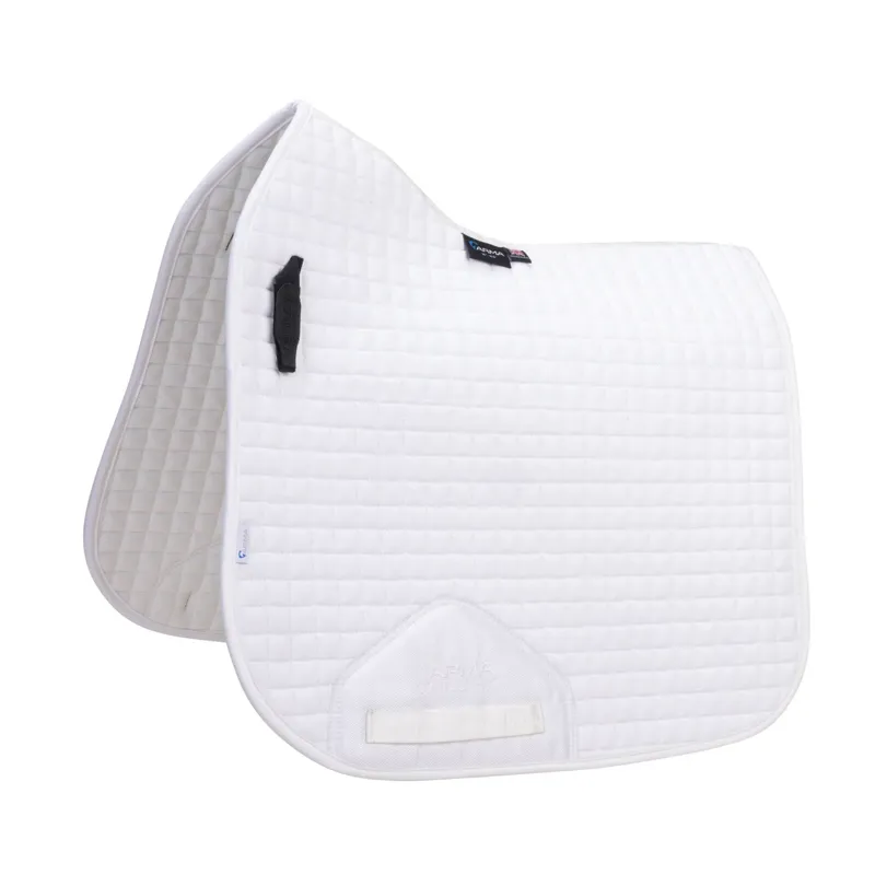ARMA Deluxe Cotton Dressage Saddlecloth 17-18 Inches in White