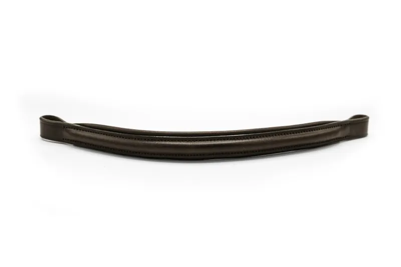 Ascot Raised Padded Browband in Brown