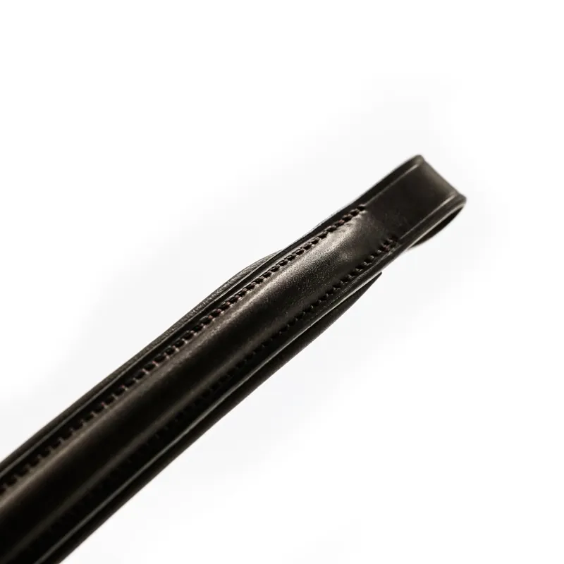 Ascot Raised Padded Browband in Brown-2