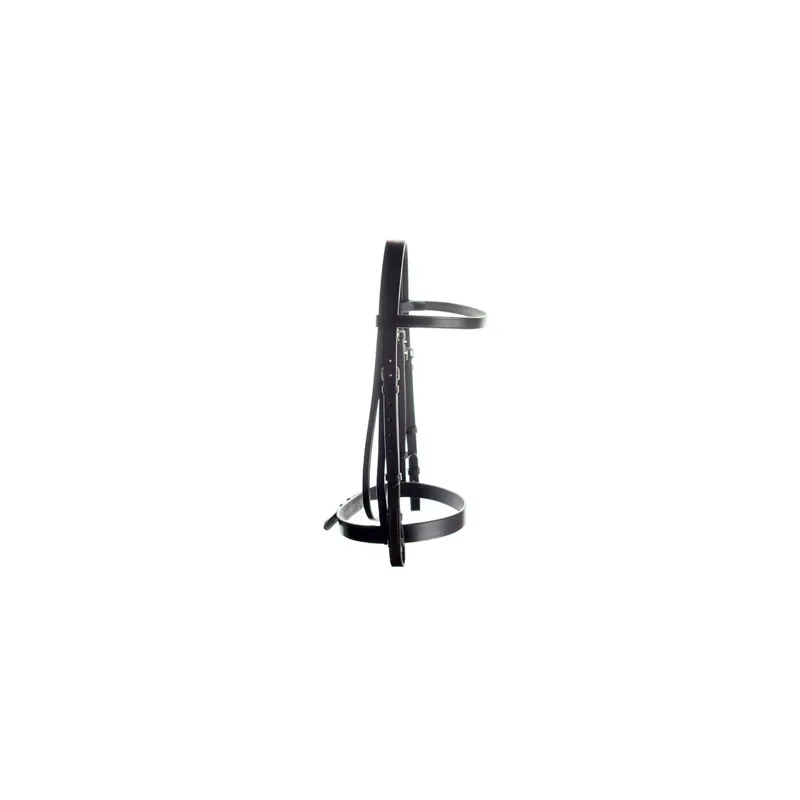 Dever Ascot Plain Bridle in Black-4