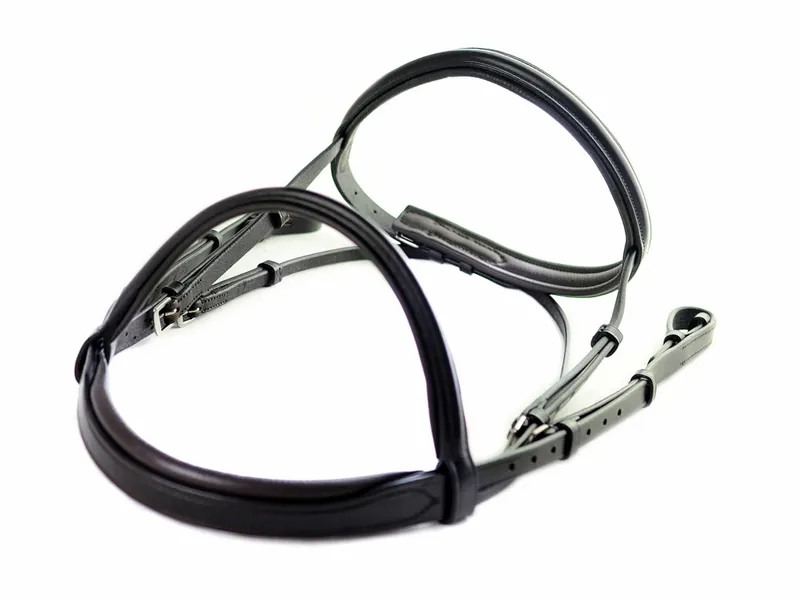 Ascot by Dever Comfort Padded Show Bridle in Brown-3