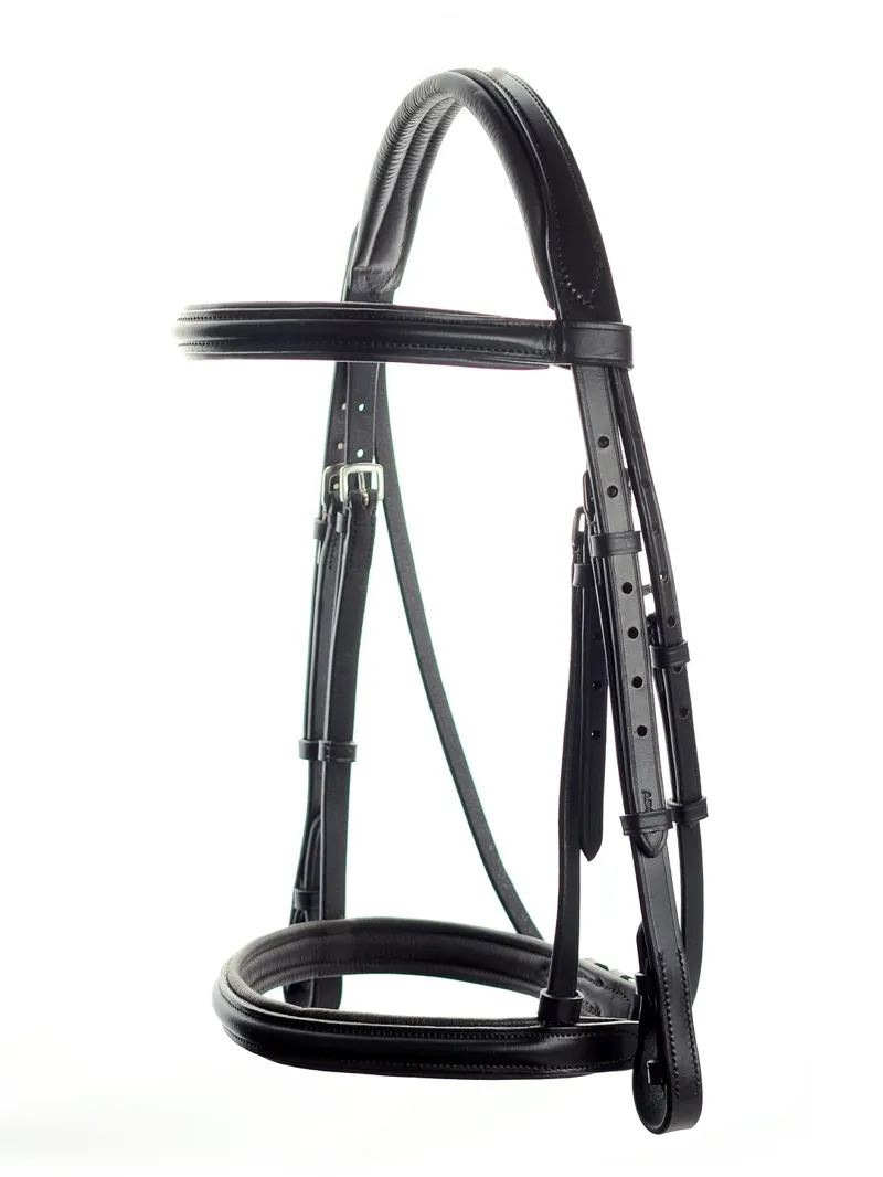 Ascot by Dever Comfort Padded Show Bridle in Brown-2