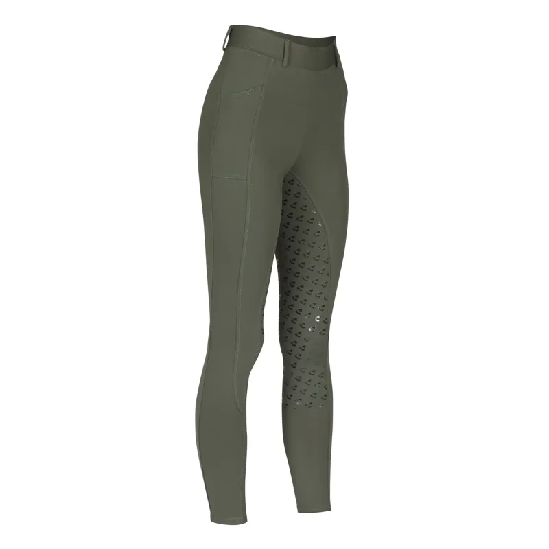 Aubrion Albany Riding Tights Kids in Deep Green