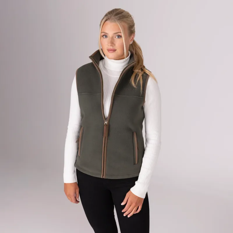 Aubrion Core Fleece Gilet Ladies in Green-1