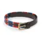 Aubrion Drover Skinny Polo Belt in Navy and Red
