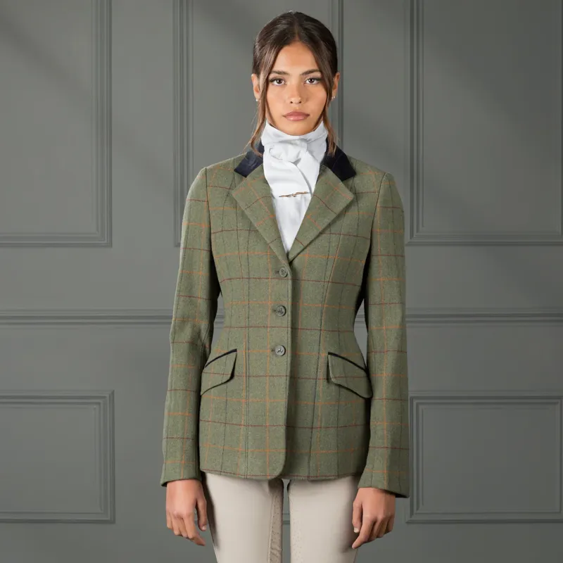 Aubrion Saratoga Jacket Ladies in Red Yellow and Blue Check-2