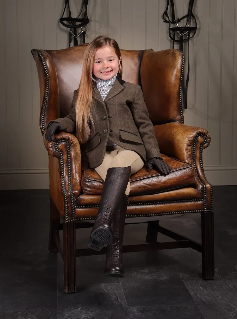 Aubrion Saratoga Jacket Childs in Green Check-3