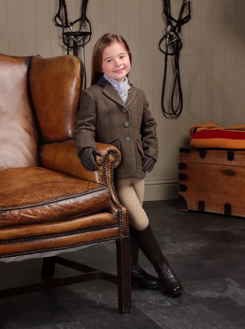 Aubrion Saratoga Jacket Childs in Green Check-2