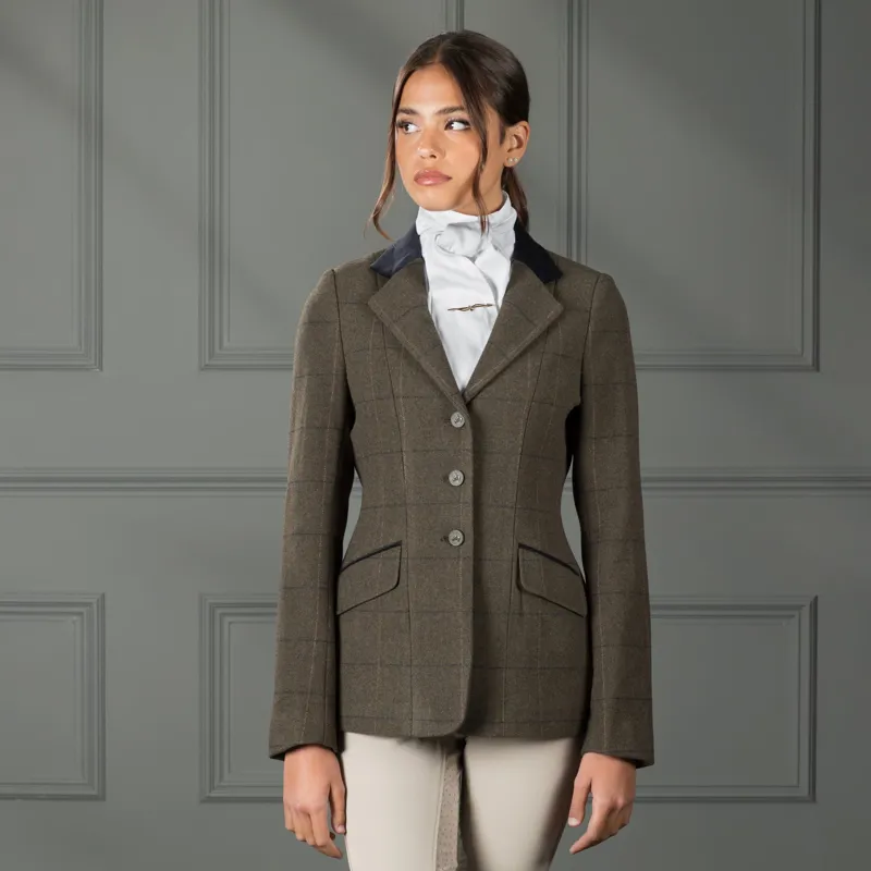 Aubrion Saratoga Jacket Ladies in Green Check-2