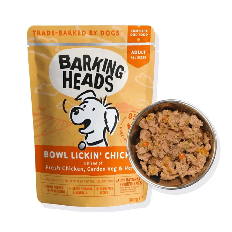 Barking Heads Bowl Lickin Chicken Adult Wet Dog Food 2kg Box
