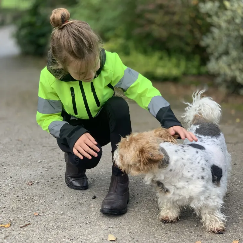 Cameo Equine Performance Hi Viz Junior Jacket in Yellow-9