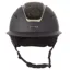 evoke Callisto Wide Peak Riding Hat in Black with Gold Crystals