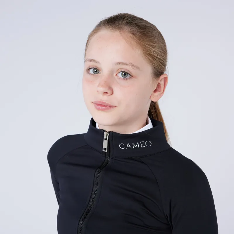 Cameo Ecodry Riding Jacket Juniors in Black-2