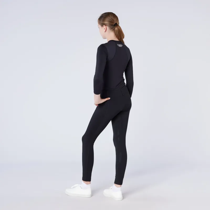 Cameo Equine All Season Riding Tights Juniors in Dark Grey-4