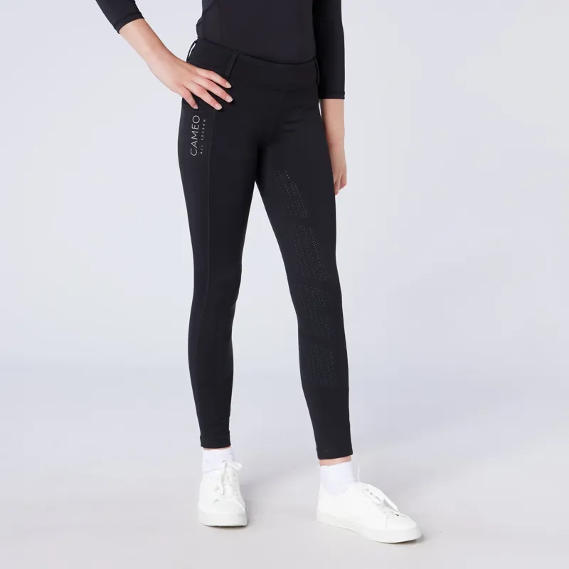 Cameo Equine All Season Riding Tights Juniors in Dark Grey-1