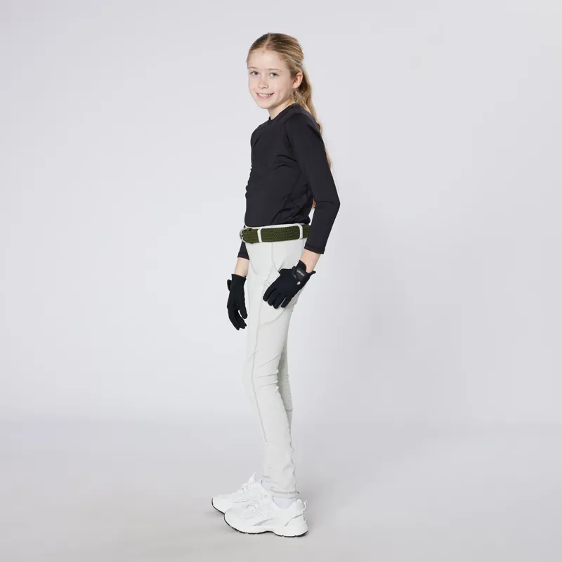 Cameo Junior Performance Riding Tights in Pale Grey-3