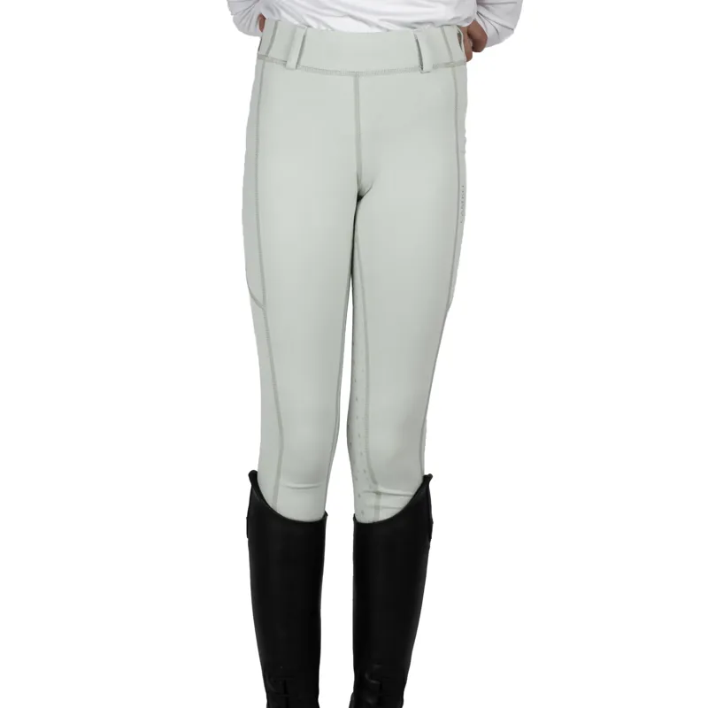 Cameo Junior Performance Riding Tights in Pale Grey