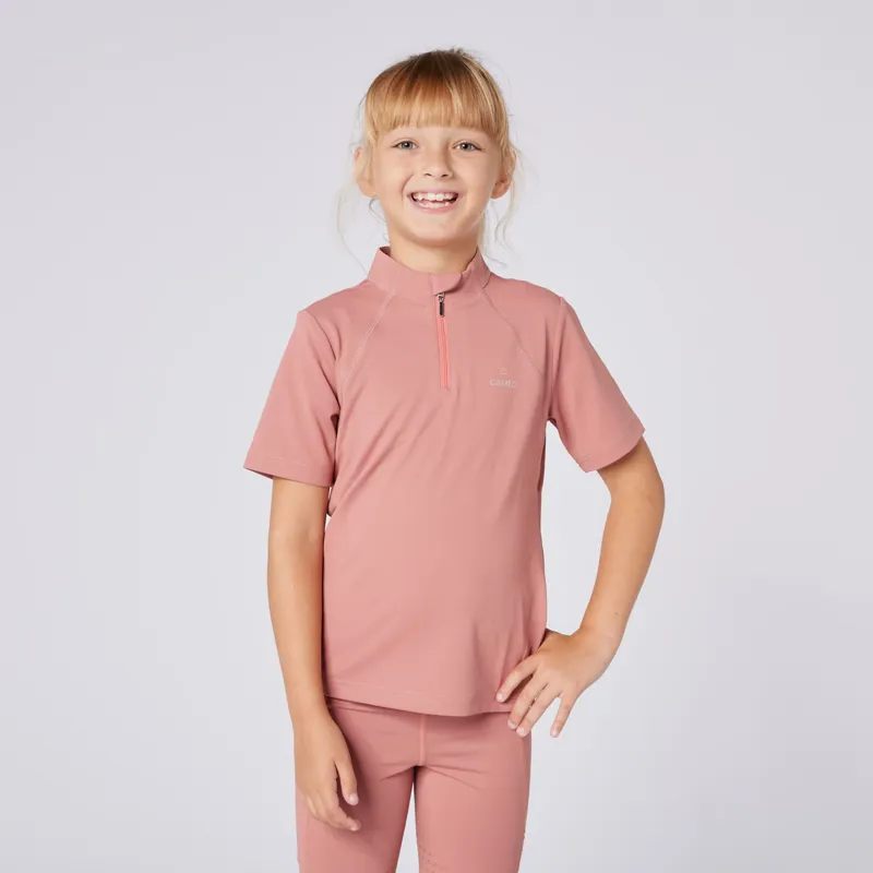 Cameo Short Sleeve Base Layer Juniors in Dusky Pink