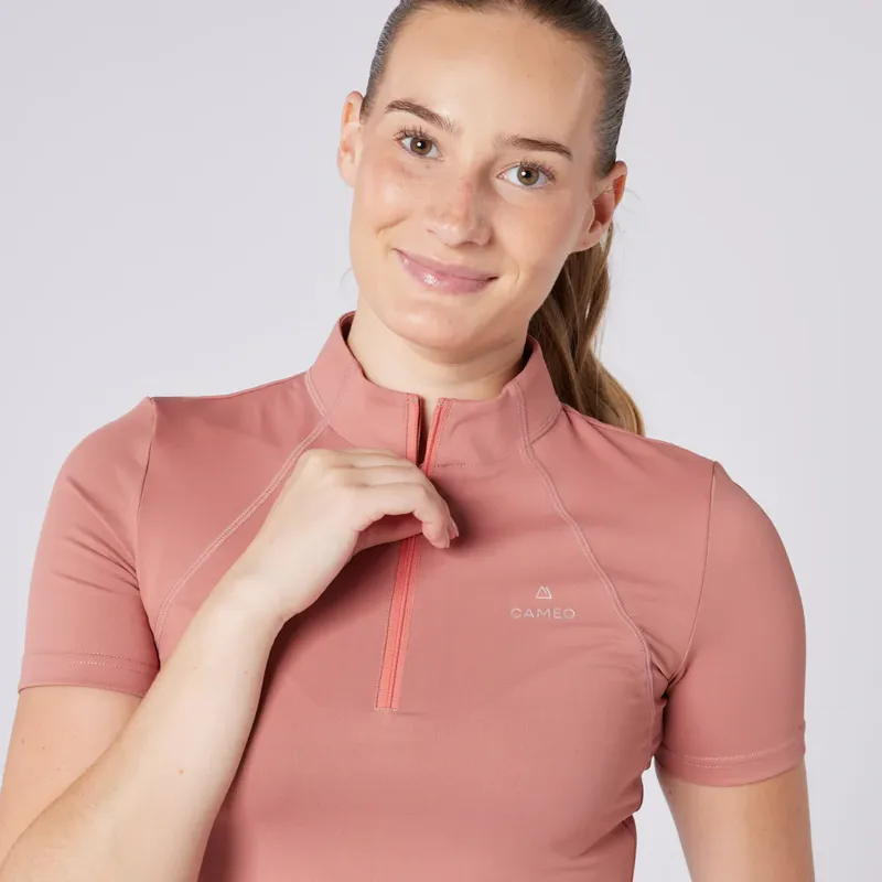 Cameo Short Sleeved Base Layer Ladies in Dusky Pink