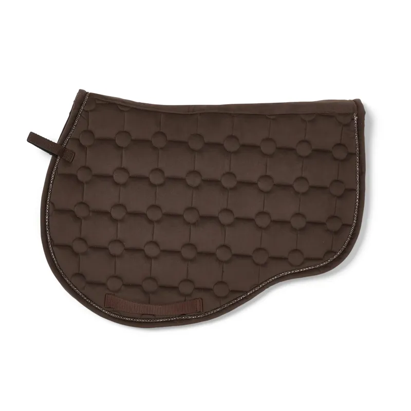 Cameo Suede GP/Jump Saddlecloth in Chocolate Brown
