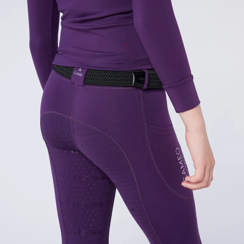 Cameo ThermoDry Riding Tights Juniors in Deep Purple
