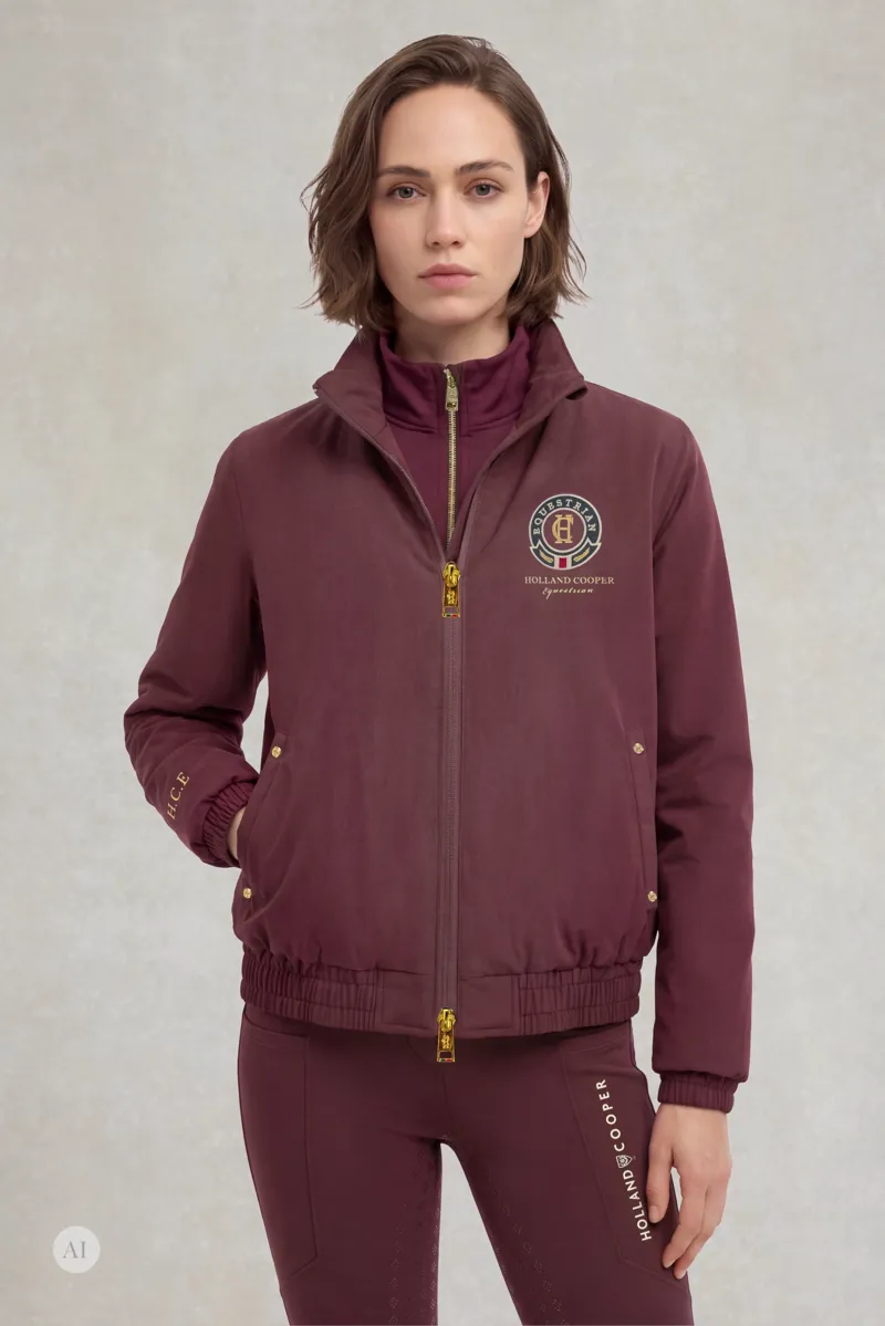 Holland Cooper Chiltern Team Waterproof Jacket Ladies in Mulberry-2