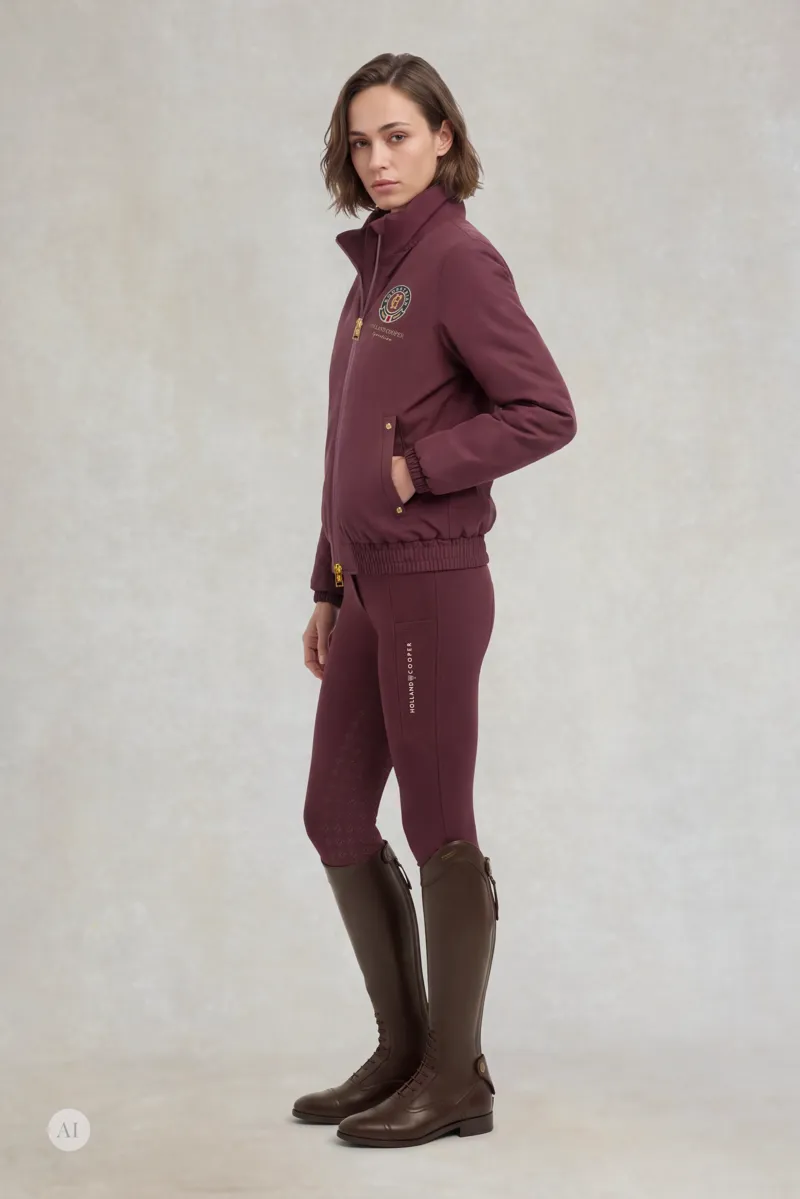Holland Cooper Chiltern Team Waterproof Jacket Ladies in Mulberry-3