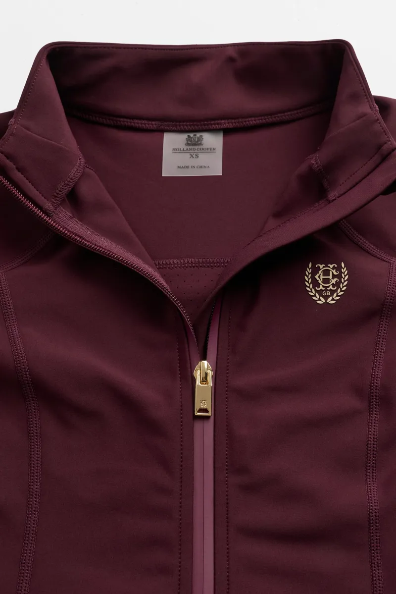 Holland Cooper Chiltern Zip Training Top Ladies in Mulberry-4