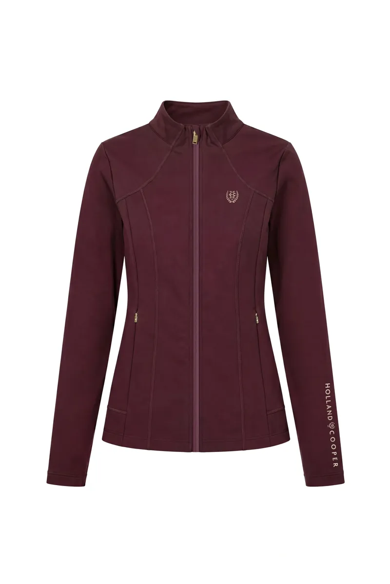 Holland Cooper Chiltern Zip Training Top Ladies in Mulberry