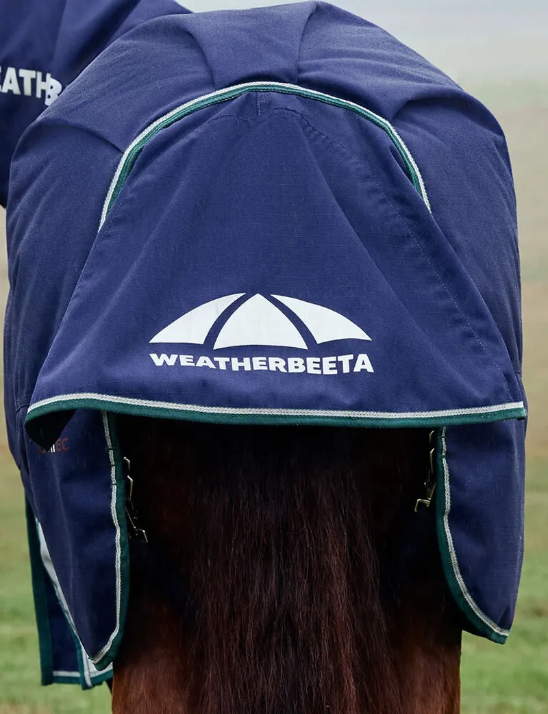 Weatherbeeta Comfitec Plus Dynamic Detach-a-Neck 220g Turnout Rug in Navy and Forest-3