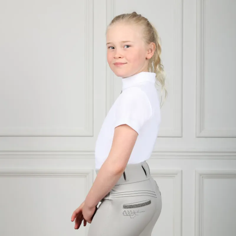 Coldstream Ledmore Diamante Riding Tights Next Generation in Pearl Grey-3