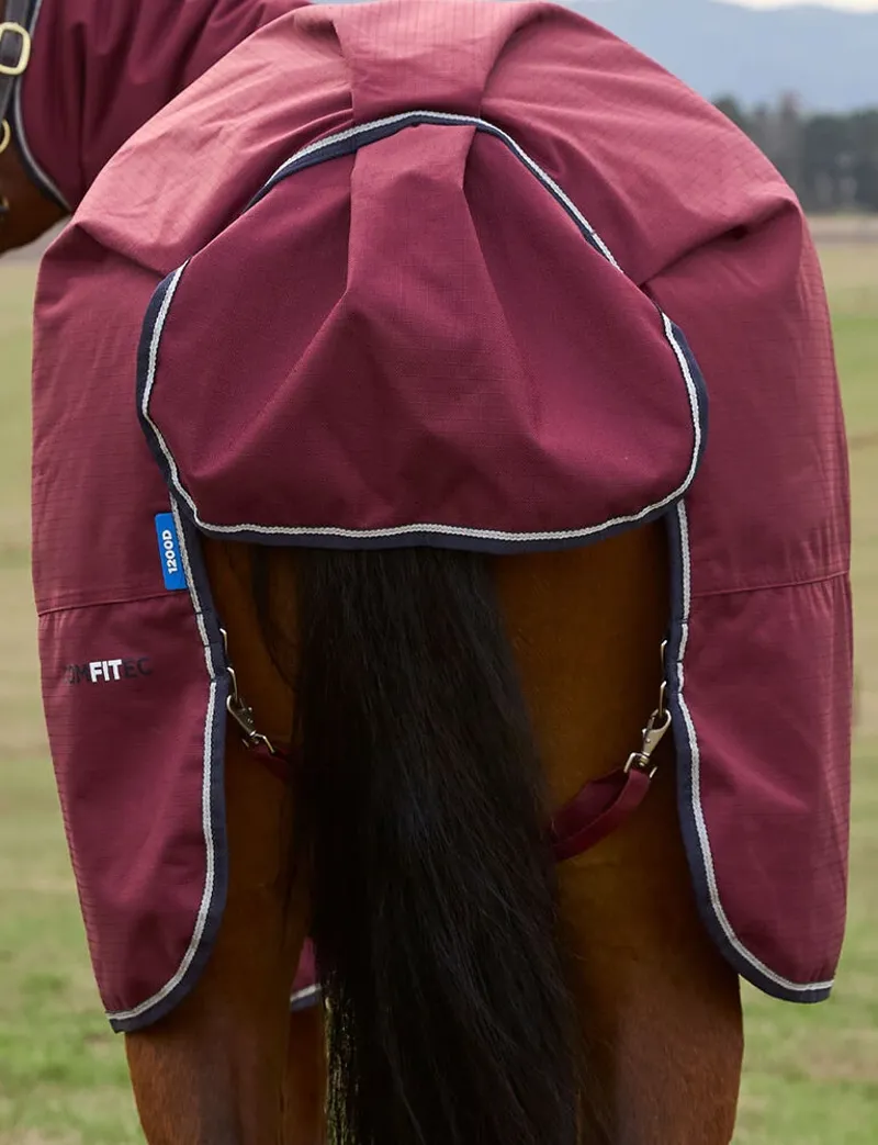 Weatherbeeta Comfitec Prelim Combo 0g Turnout Rug in Burgundy and Navy-4