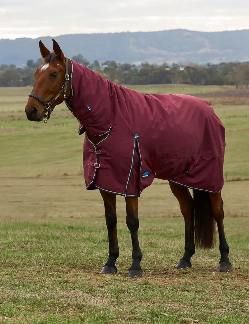 Weatherbeeta Comfitec Prelim Combo 0g Turnout Rug in Burgundy and Navy-1