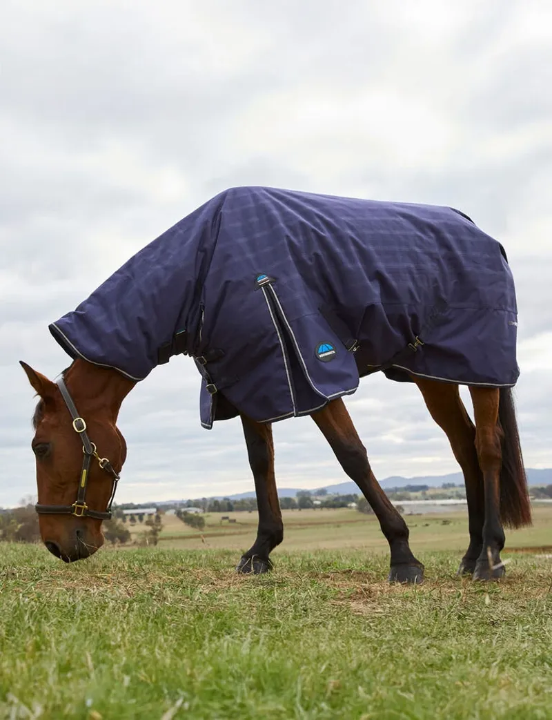 Weatherbeeta Comfitec Prelim Combo 220g Turnout Rug in Navy Plaid-6