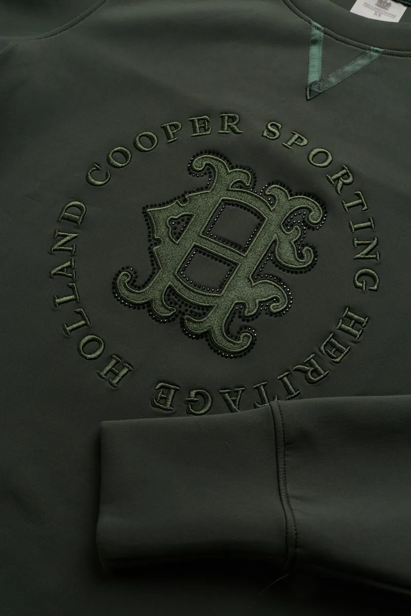 Holland Cooper Cranborne Crystal Crew - Ivy Green-2