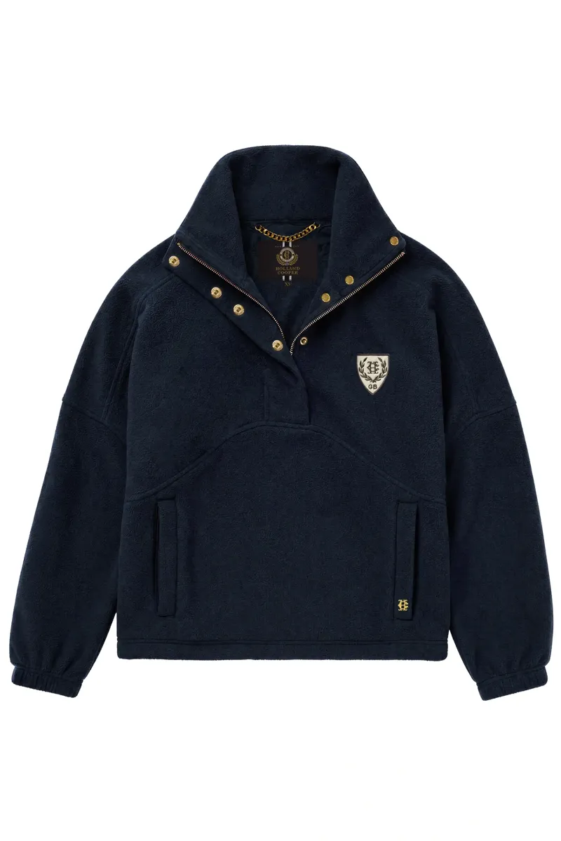 Holland Cooper Cranborne Over Head Fleece - Ink Navy-4