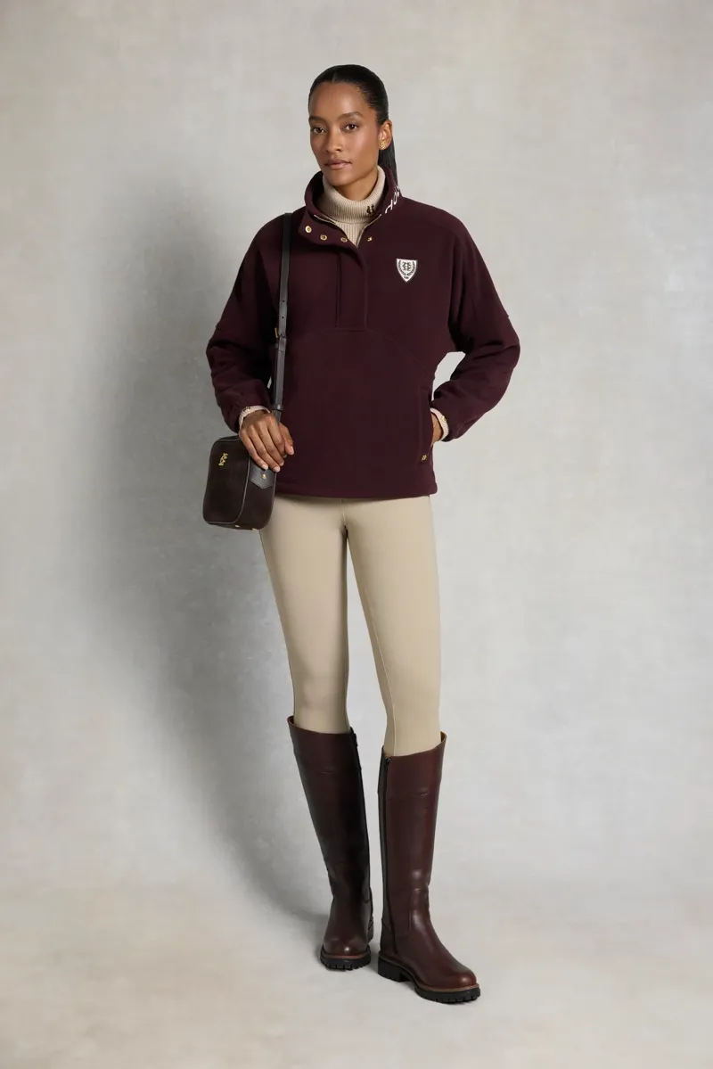 Holland Cooper Cranborne Over Head Fleece - Mulberry-1