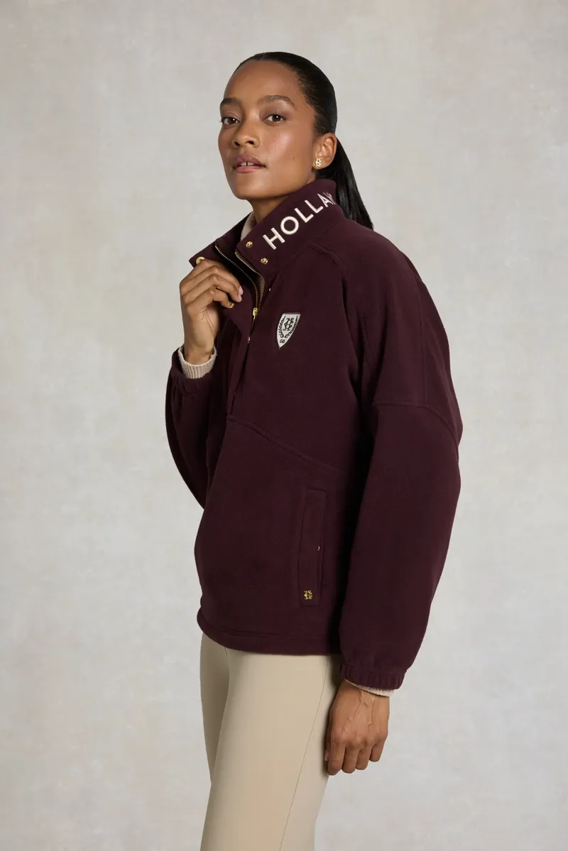 Holland Cooper Cranborne Over Head Fleece - Mulberry-2